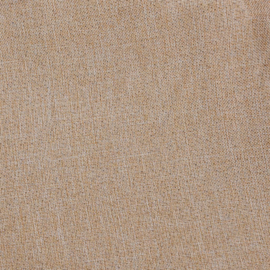 Gordijnen Linnen-Look Verduisterend Ogen 2 St 140X175 Cm Beige