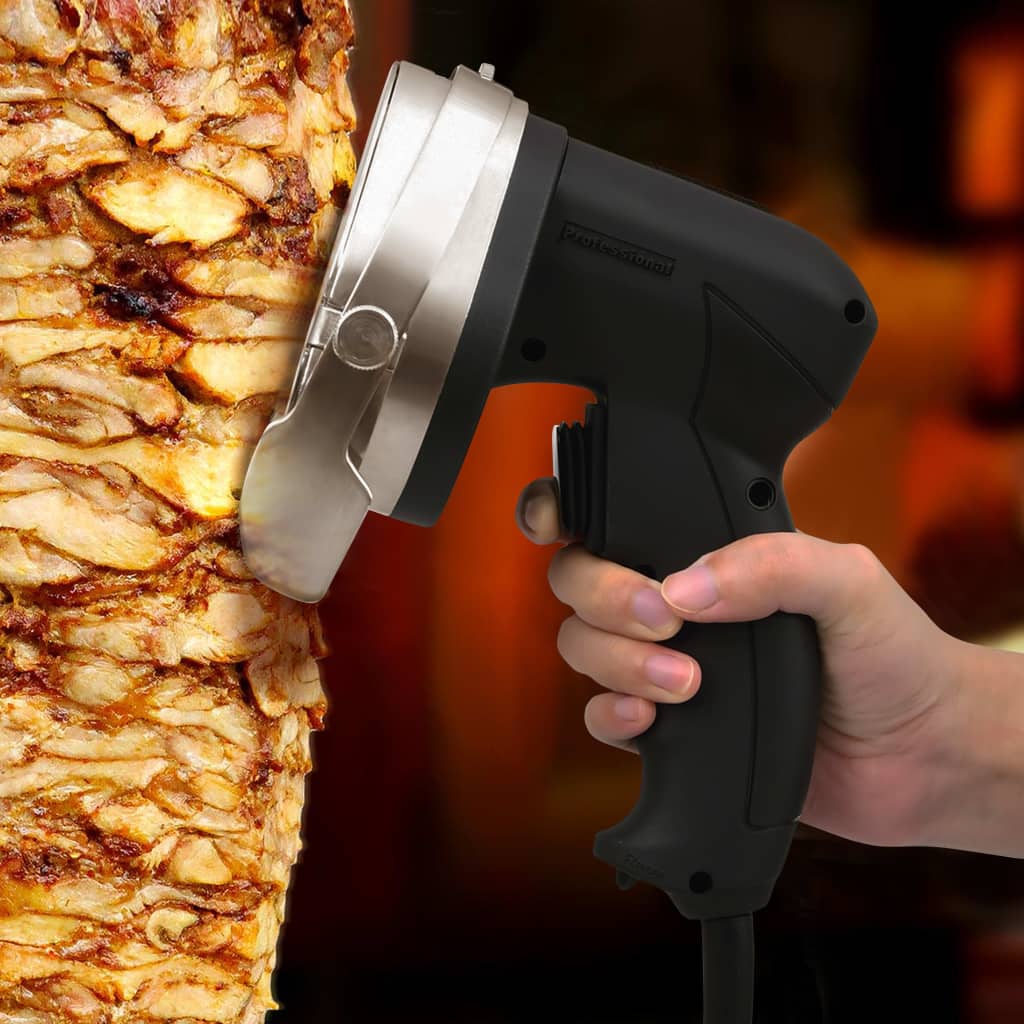 Kebabsnijder Elektrisch Met 2 Messen En Slijpsteen 100 Mm