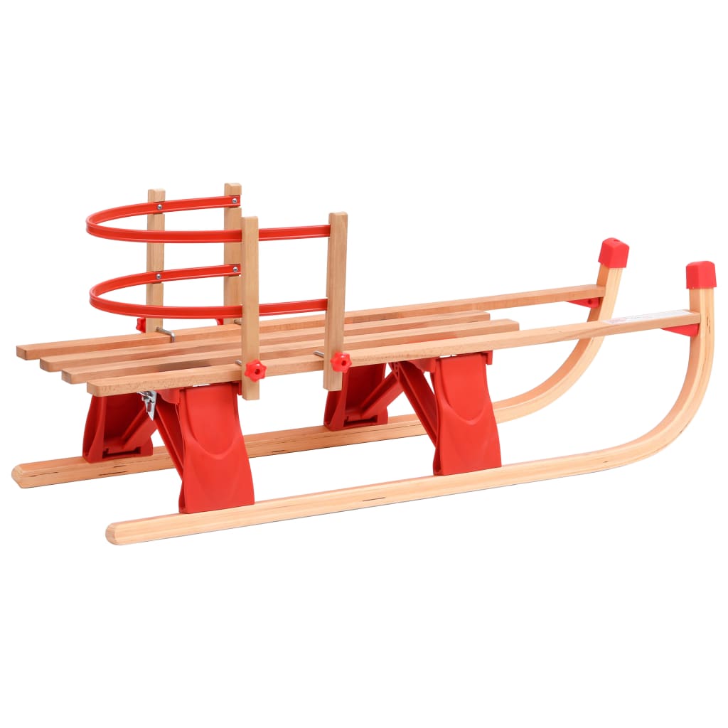 Sneeuwslee Met Rugleuning Inklapbaar 119 Cm Hout