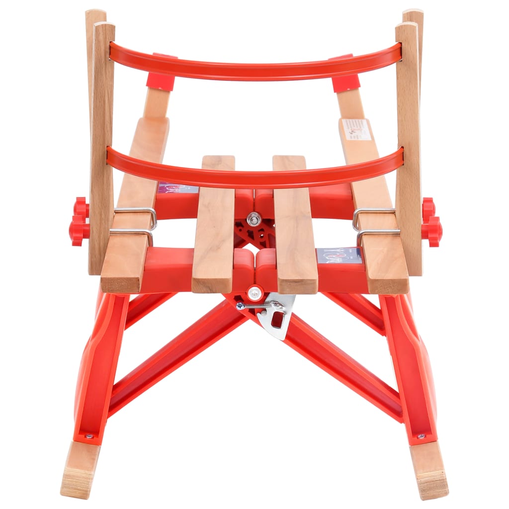 Sneeuwslee Met Rugleuning Inklapbaar 119 Cm Hout