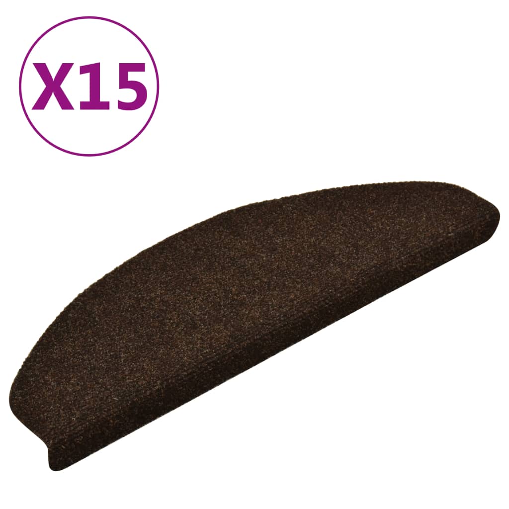 Trapmatten Zelfklevend 15 St 65X21X4 Cm Naaldvilt Bruin