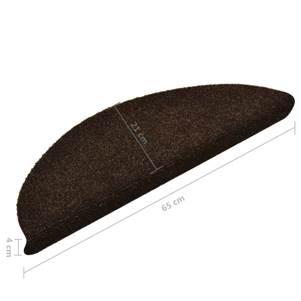 Trapmatten Zelfklevend 15 St 65X21X4 Cm Naaldvilt Bruin
