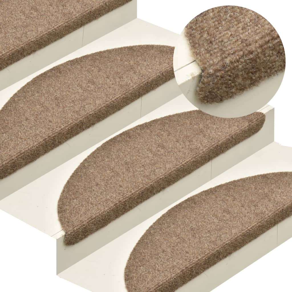 Trapmatten Zelfklevend 15 St 65X21X4 Cm Naaldvilt Crèmekleurig