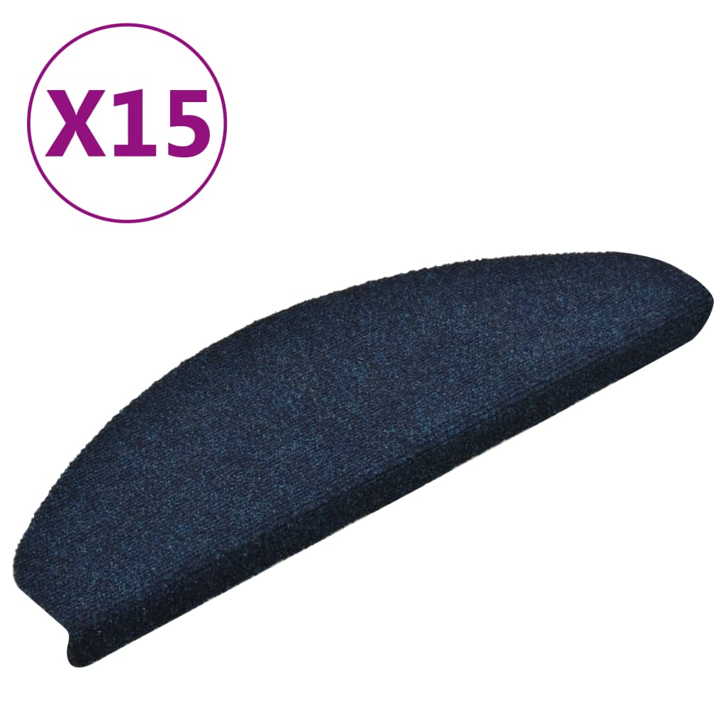 Trapmatten Zelfklevend 15 St 65X21X4 Cm Naaldvilt Marineblauw