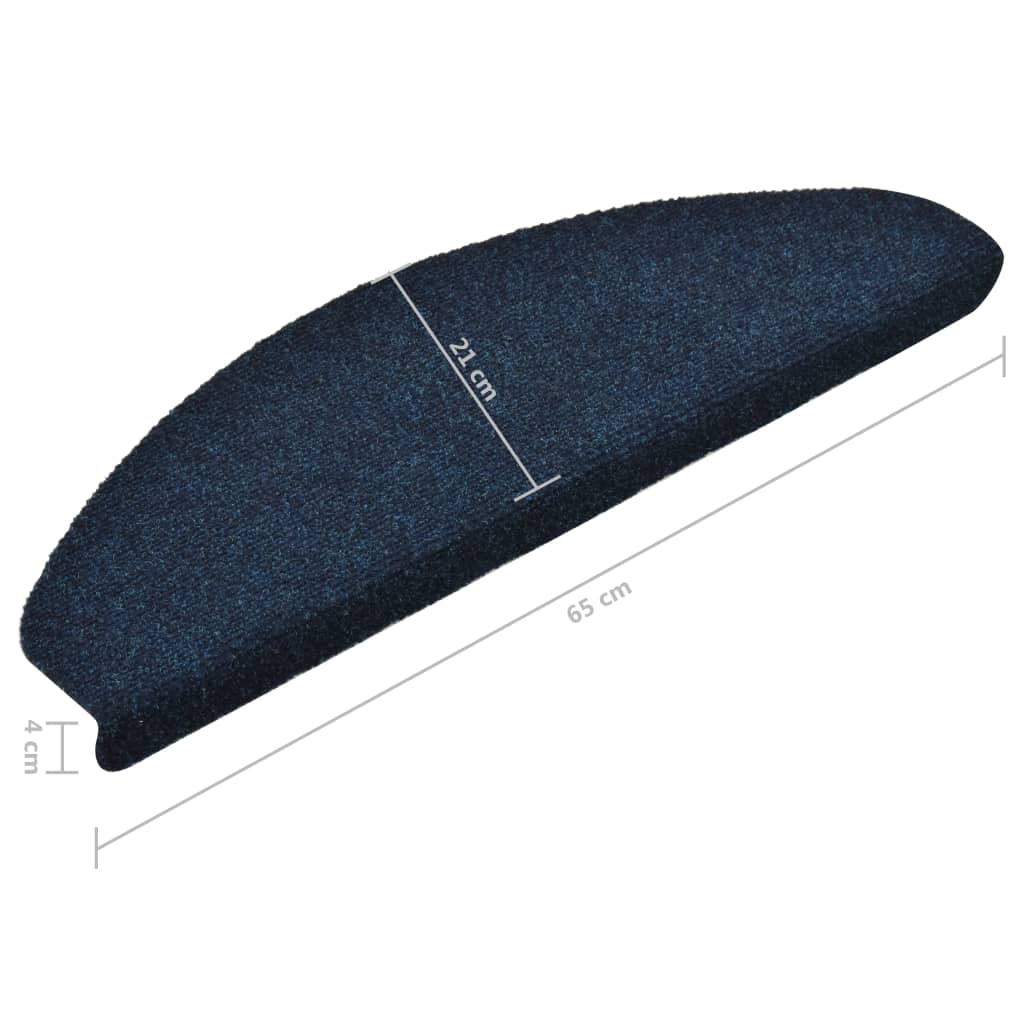 Trapmatten Zelfklevend 15 St 65X21X4 Cm Naaldvilt Marineblauw