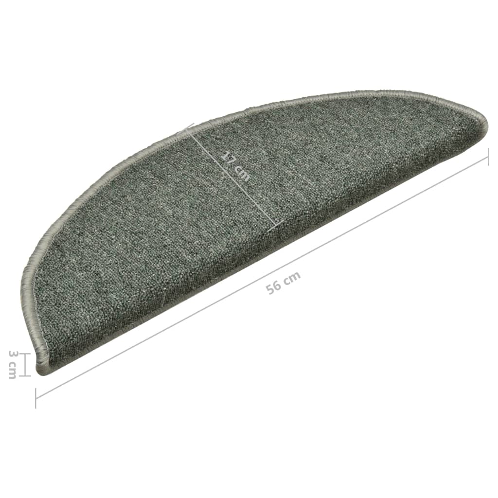 Trapmatten 15 St 56X17X3 Cm Donkergroen