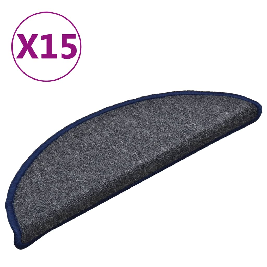 Trapmatten 15 St 56X17X3 Cm Donkergrijs En Blauw
