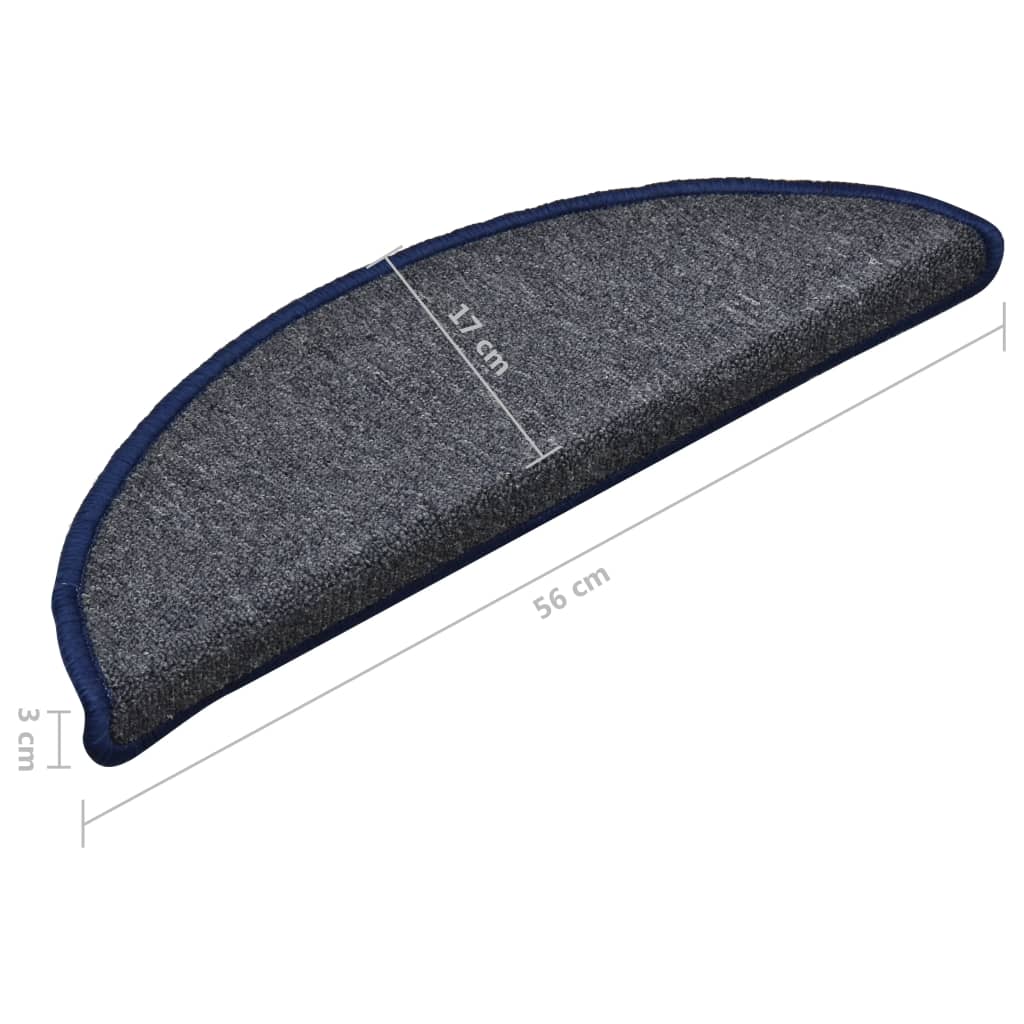 Trapmatten 15 St 56X17X3 Cm Donkergrijs En Blauw