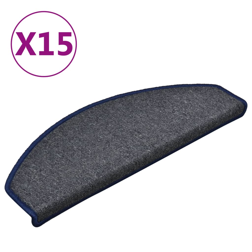Trapmatten 15 St 65X24X4 Cm Donkergrijs En Blauw