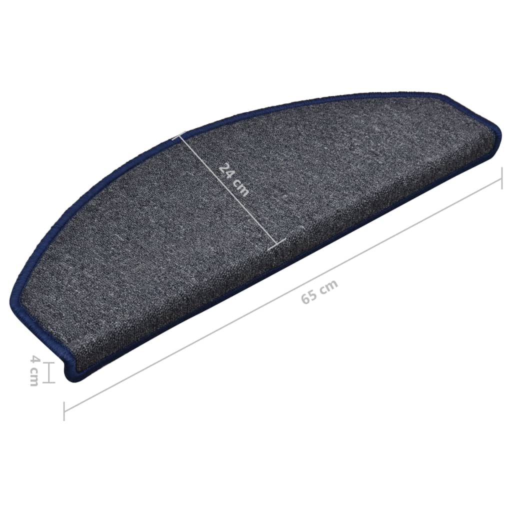 Trapmatten 15 St 65X24X4 Cm Donkergrijs En Blauw