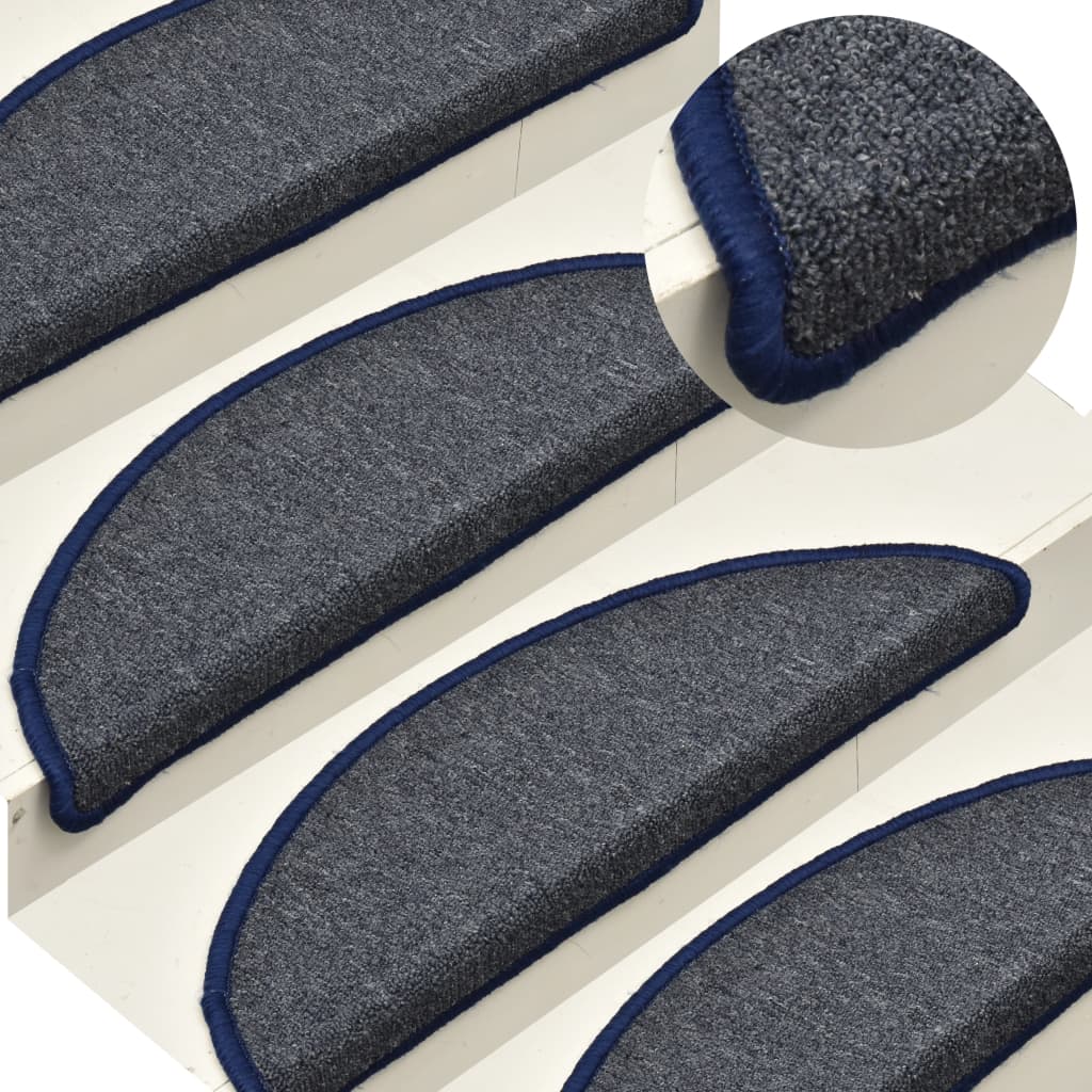 Trapmatten 15 St 65X24X4 Cm Donkergrijs En Blauw