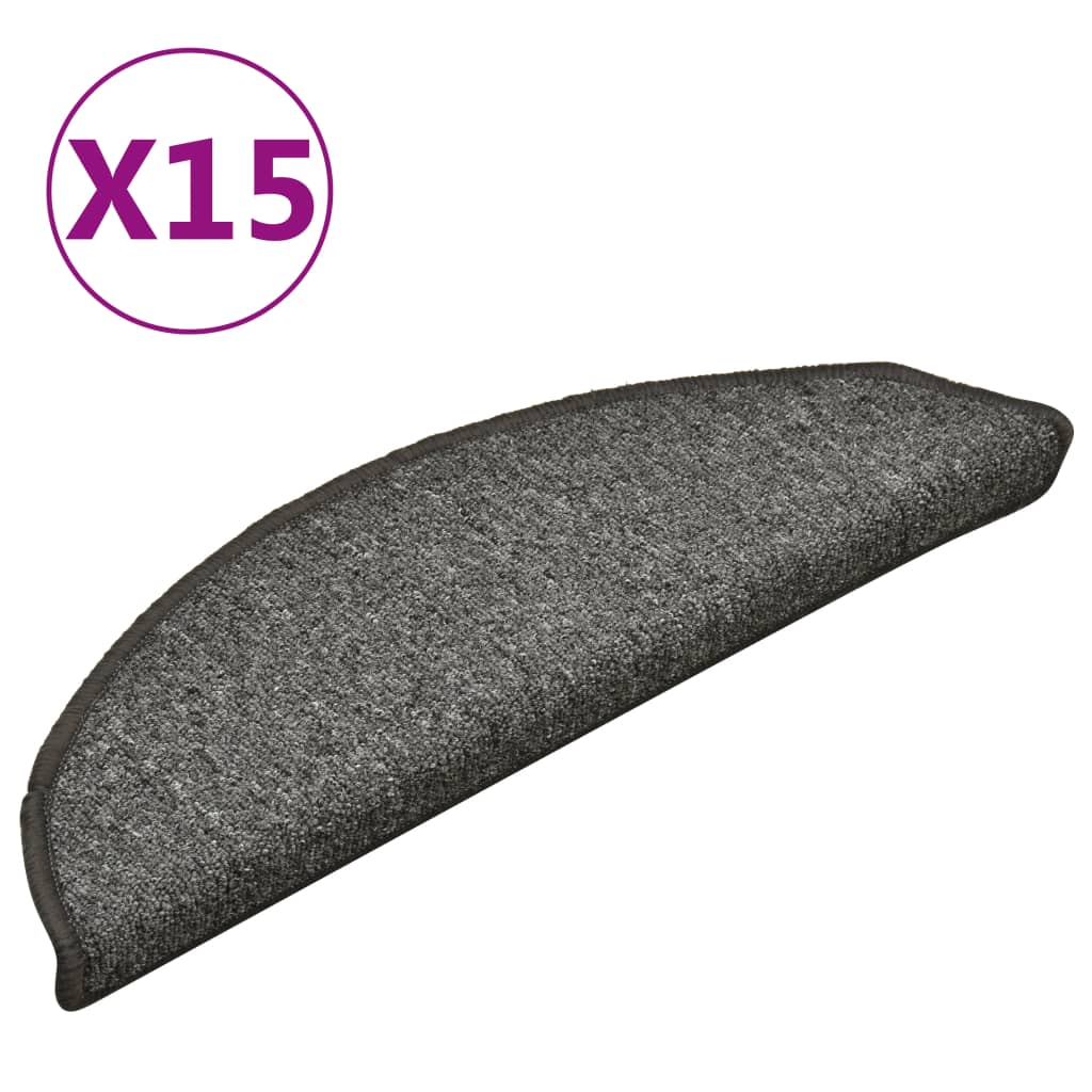 Trapmatten 15 St 56X17X3 Cm Donkergrijs