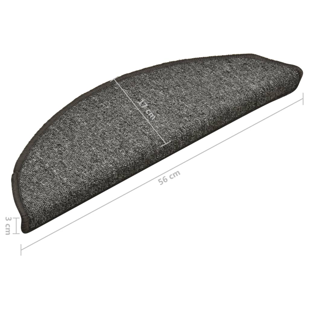 Trapmatten 15 St 56X17X3 Cm Donkergrijs