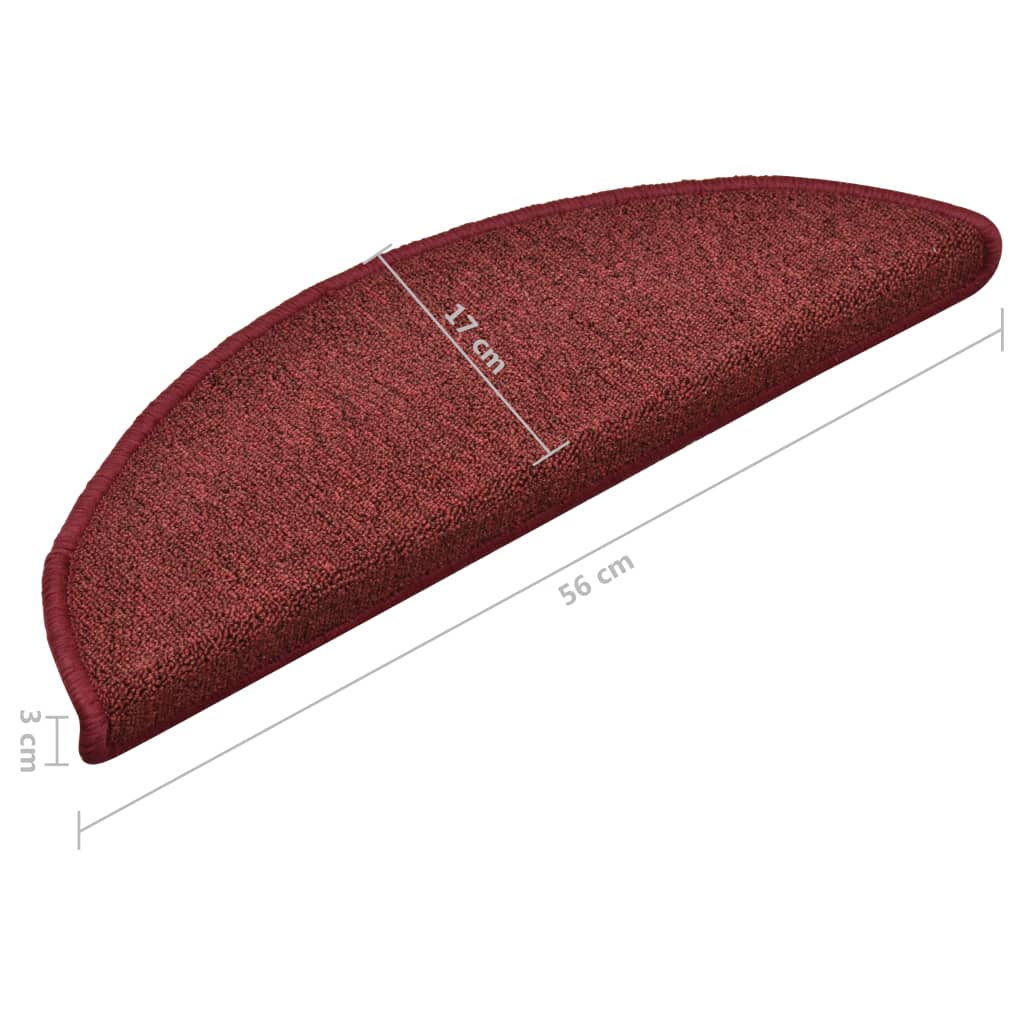 Trapmatten 15 St 56X17X3 Cm Rood