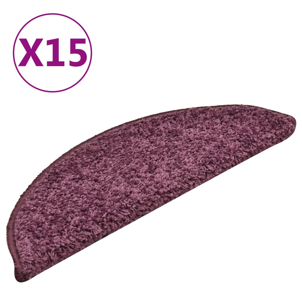 Trapmatten 15 St 56X17X3 Cm Donkerpaars