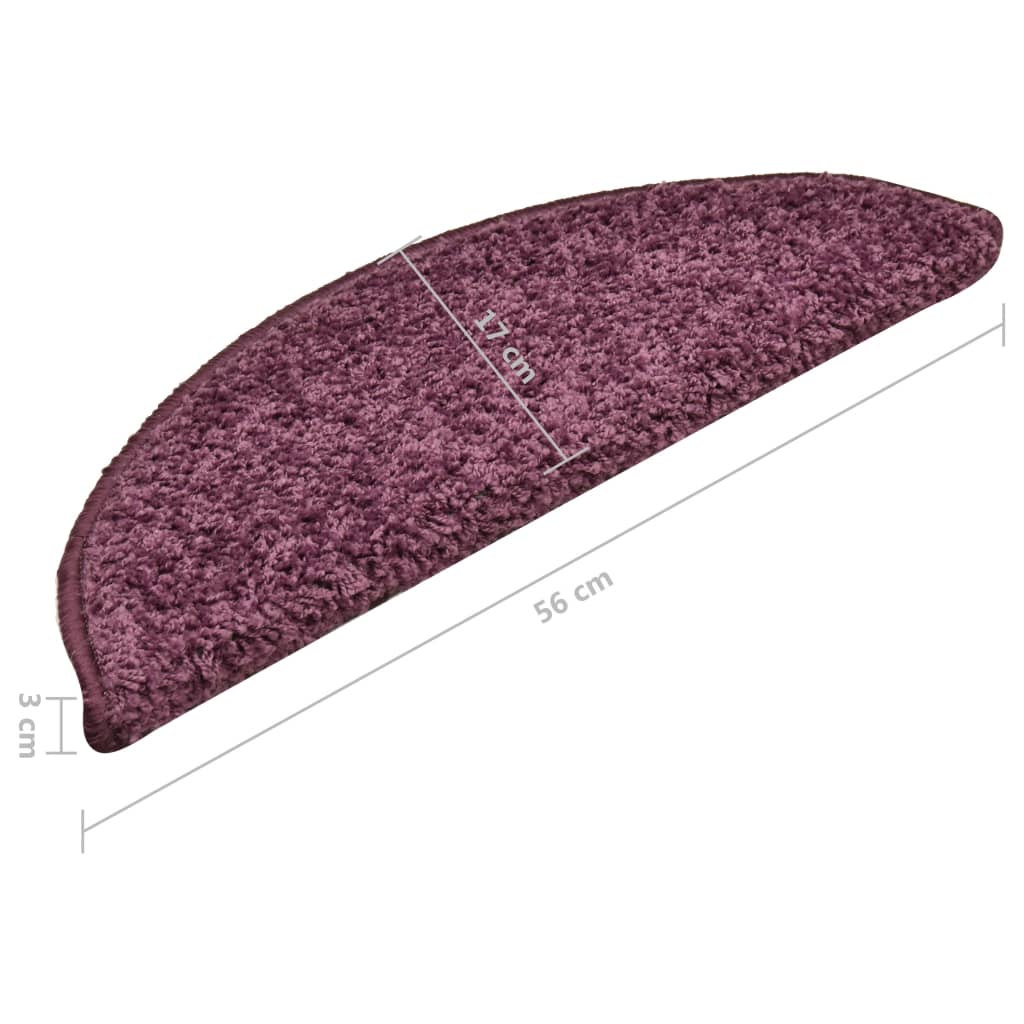 Trapmatten 15 St 56X17X3 Cm Donkerpaars