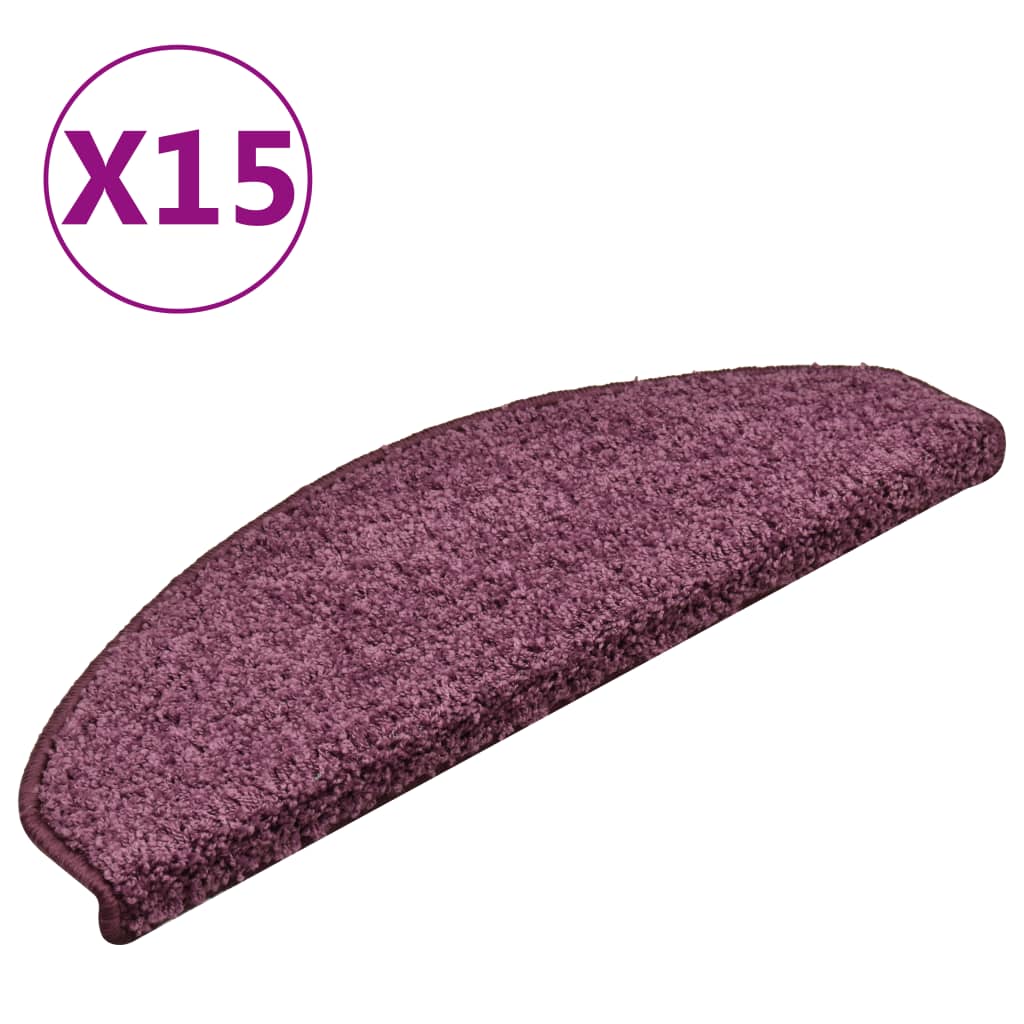 Trapmatten 15 St 65X21X4 Cm Donkerpaars