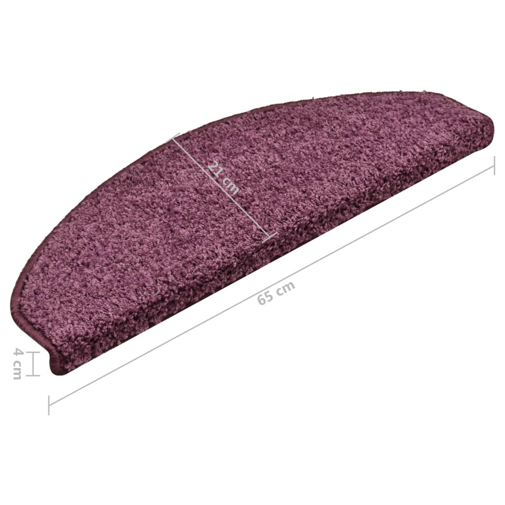Trapmatten 15 St 65X21X4 Cm Donkerpaars
