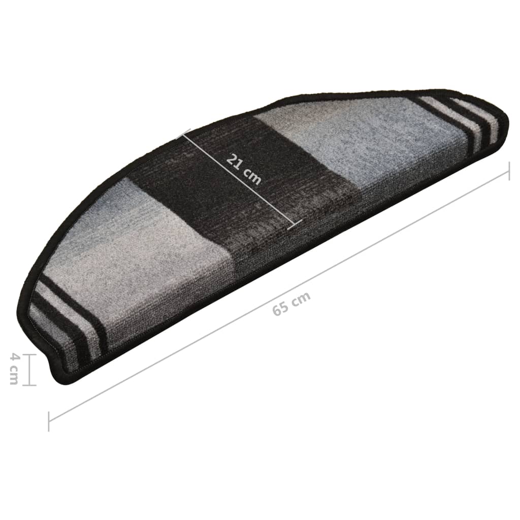 Trapmatten Zelfklevend 15 St 65X21X4 Cm Zwart En Grijs