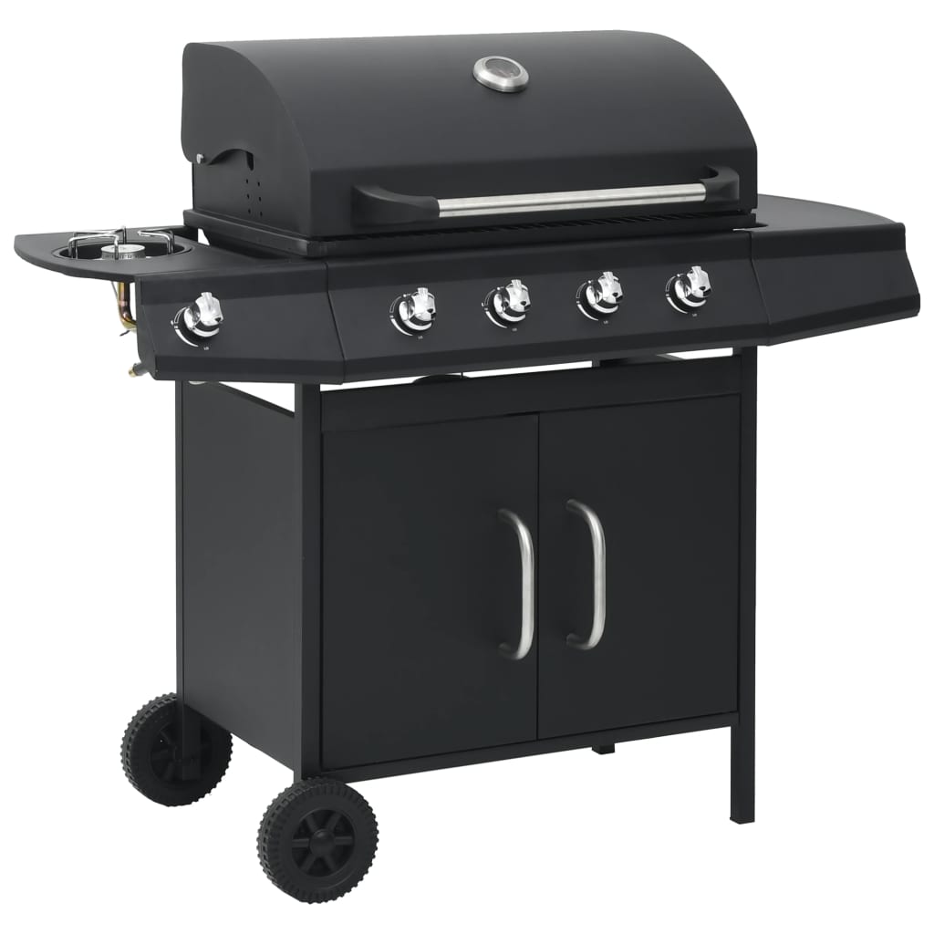 Gasbarbecue 4+1 Kookzone Staal Zwart