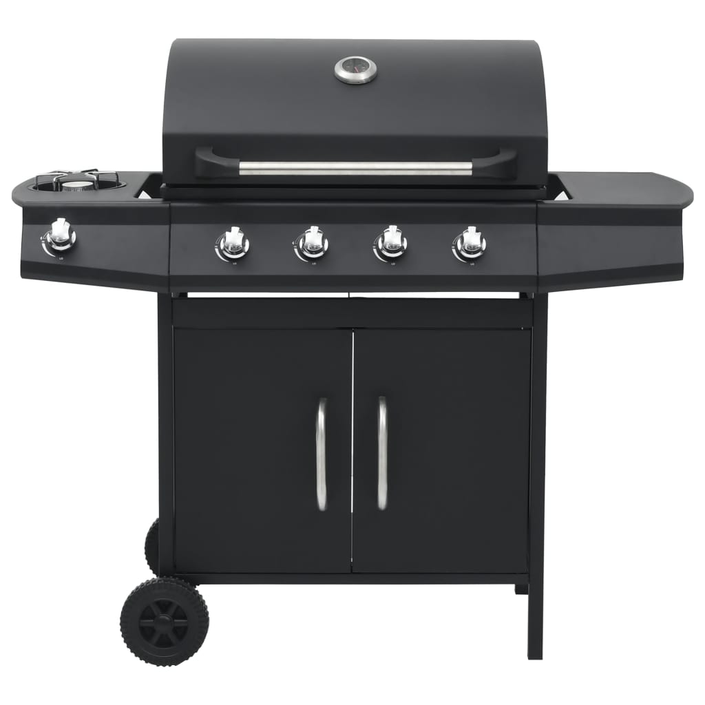 Gasbarbecue 4+1 Kookzone Staal Zwart