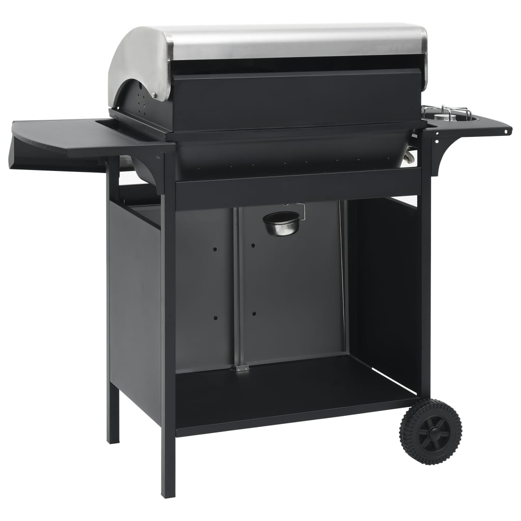 Gasbarbecue 4+1 Kookzone Staal En Roestvrij Staal Zwart Zilver