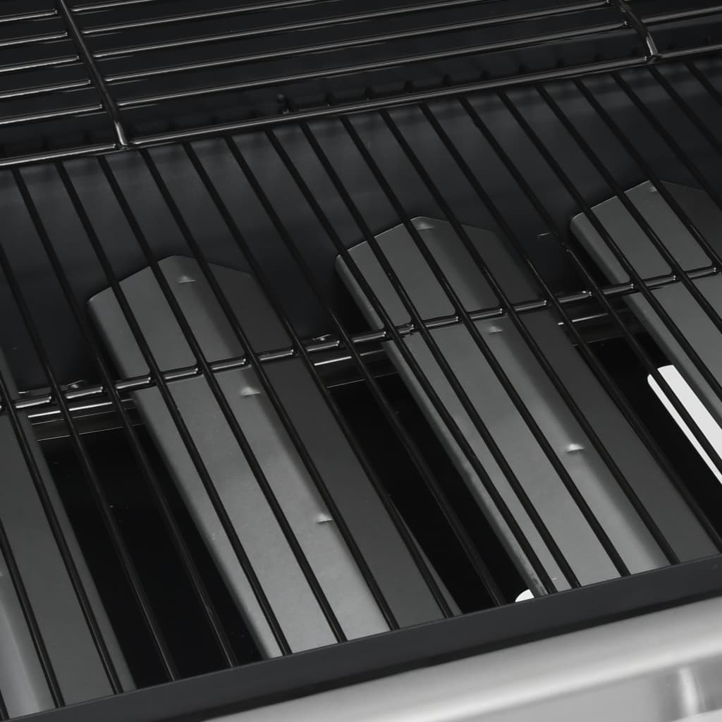 Gasbarbecue 4+1 Kookzone Staal En Roestvrij Staal Zwart Zilver
