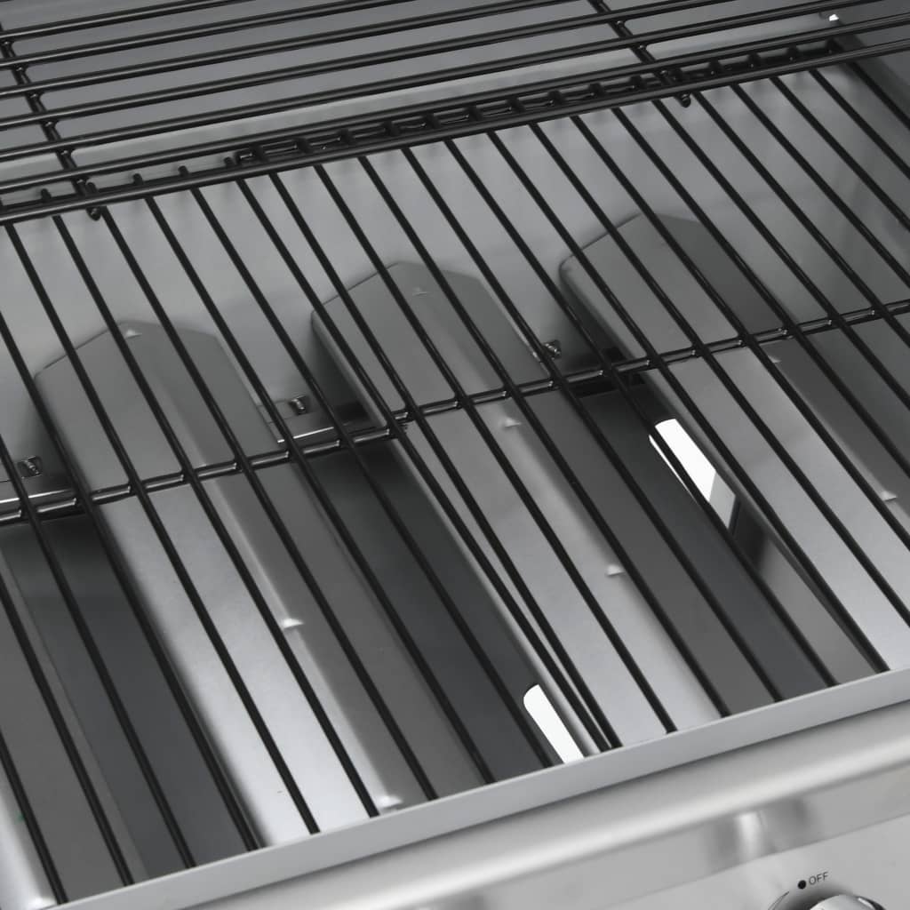 Gasbarbecue 4+1 Kookzone Roestvrij Staal Zilverkleurig