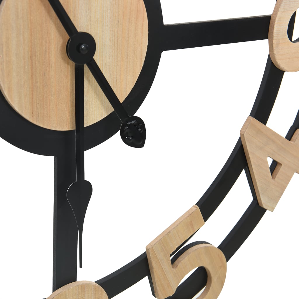 Wandklok 63,5 Cm Mdf Goudkleurig En Zwart