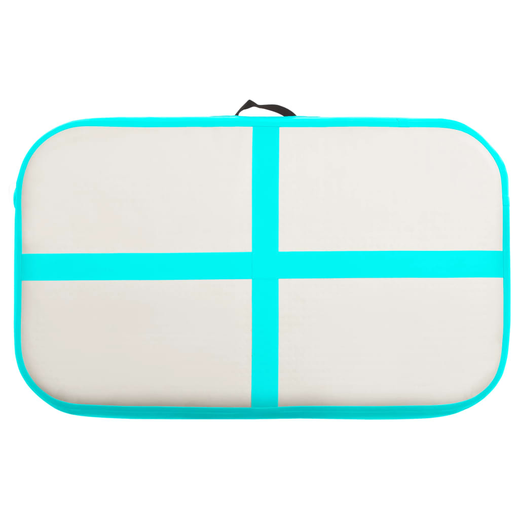 Gymnastiekmat Met Pomp Opblaasbaar 60X100X15 Cm Pvc Groen
