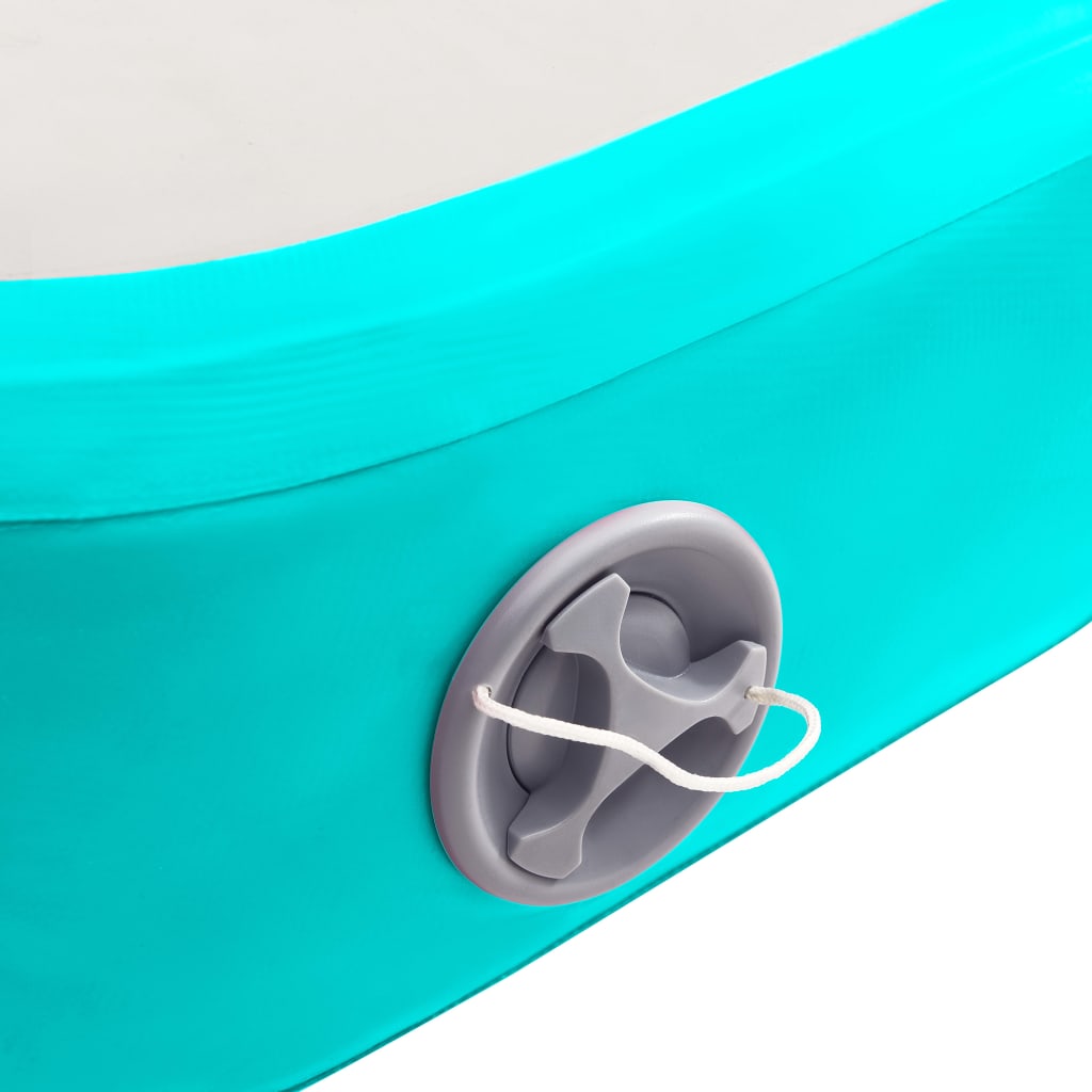 Gymnastiekmat Met Pomp Opblaasbaar 60X100X15 Cm Pvc Groen