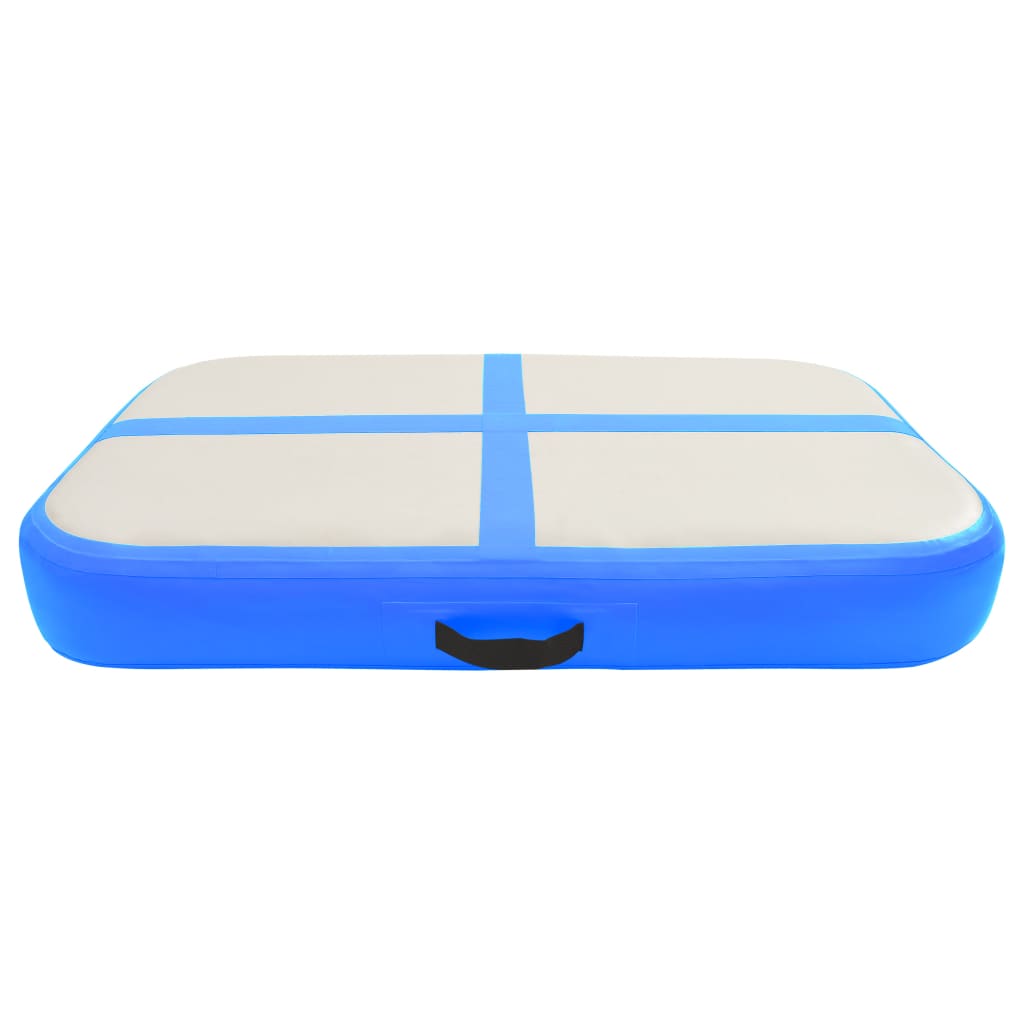 Gymnastiekmat Met Pomp Opblaasbaar 60X100X20 Cm Pvc Blauw