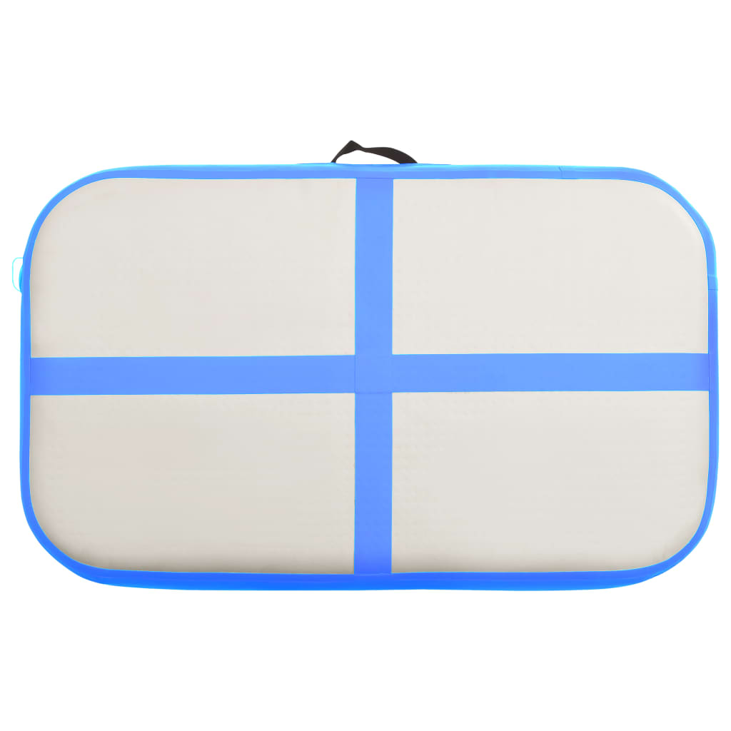 Gymnastiekmat Met Pomp Opblaasbaar 60X100X20 Cm Pvc Blauw