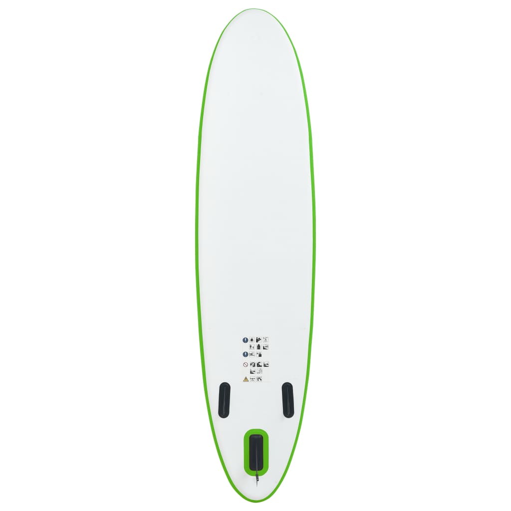 Stand Up Paddleboardset Opblaasbaar Groen En Wit