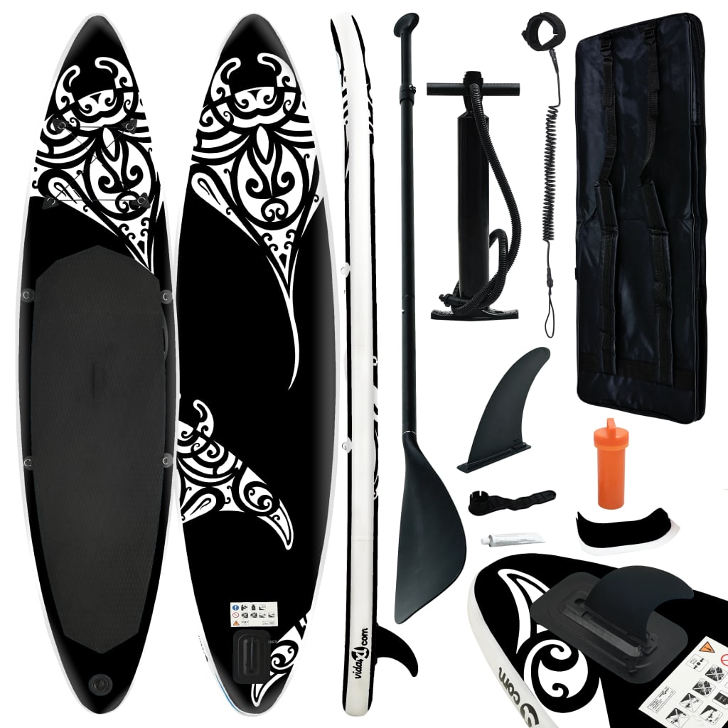 Stand Up Paddleboardset Opblaasbaar 320X76X15 Cm Zwart