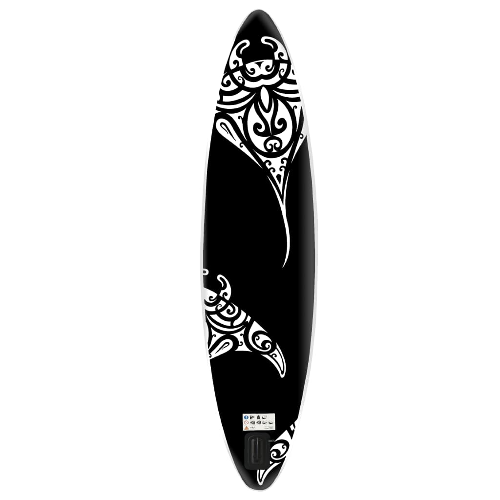 Stand Up Paddleboardset Opblaasbaar 366X76X15 Cm Zwart