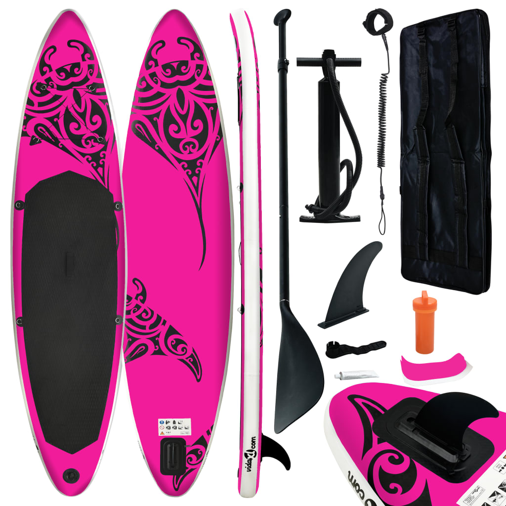 Stand Up Paddleboardset Opblaasbaar 366X76X15 Cm Roze