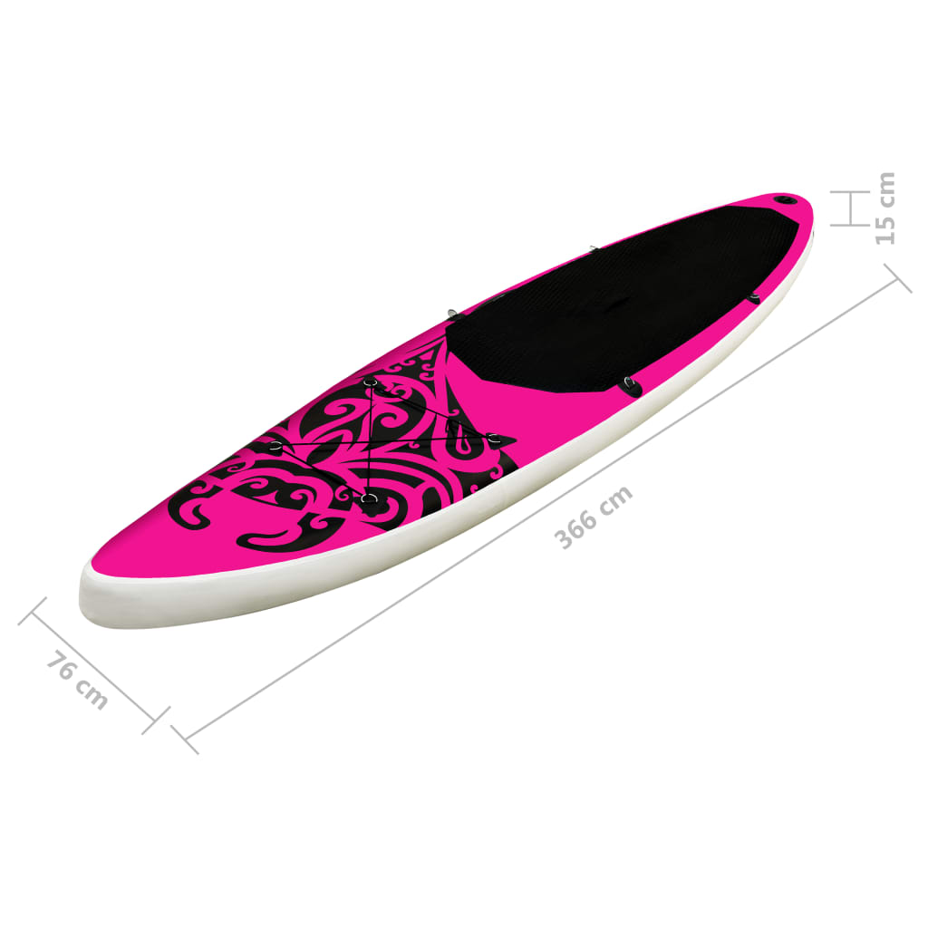 Stand Up Paddleboardset Opblaasbaar 366X76X15 Cm Roze