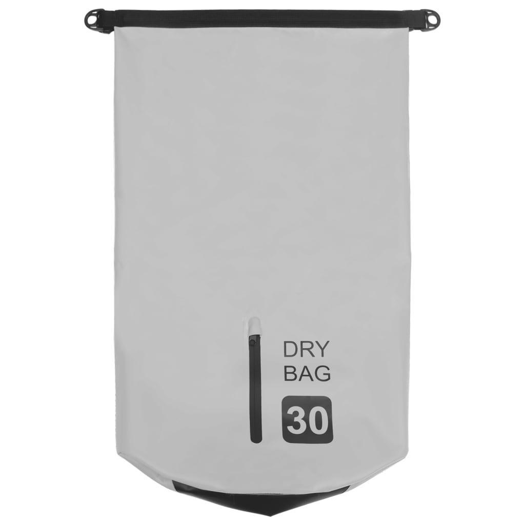 Drybag Met Rits 30 L Pvc Grijs