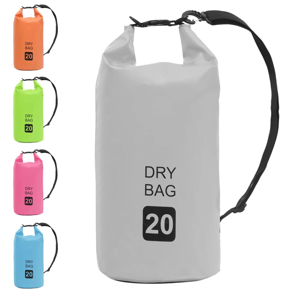 Drybag 20 L Pvc Grijs