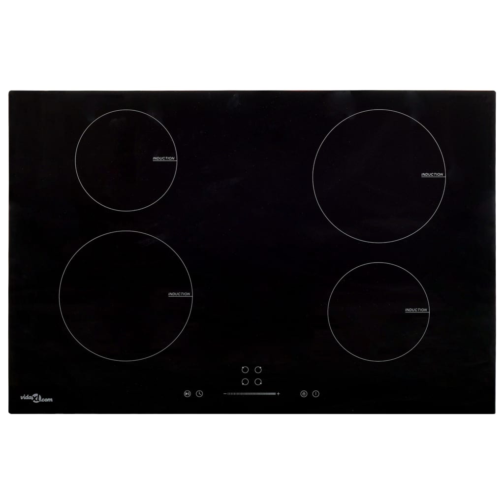 Inductiekookplaat 4 Zones Aanraakbediening 7000 W 77 Cm Glas