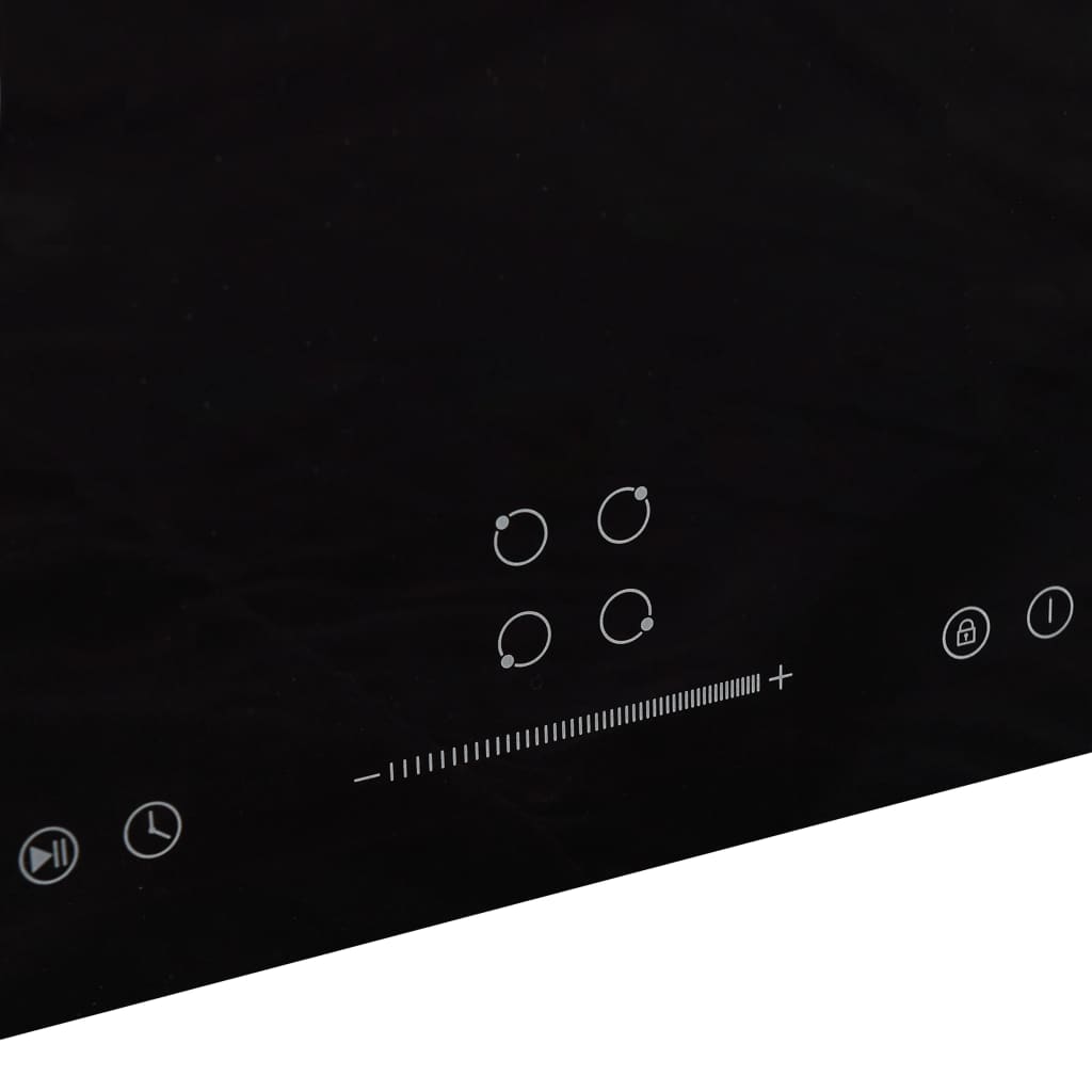 Inductiekookplaat 4 Zones Aanraakbediening 7000 W 77 Cm Glas