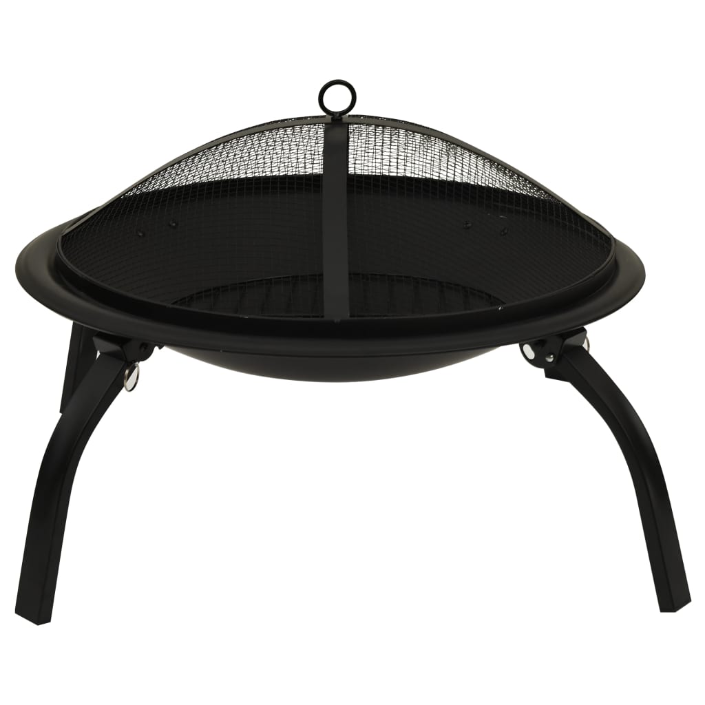 Vuurplaats En Barbecue 2-In-1 Met Pook 56X56X49 Cm Staal
