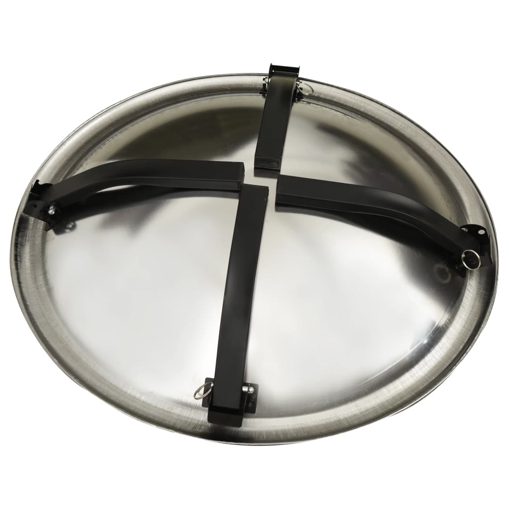 Vuurplaats En Barbecue 2-In-1 Met Pook 56X56X49 Cm Rvs