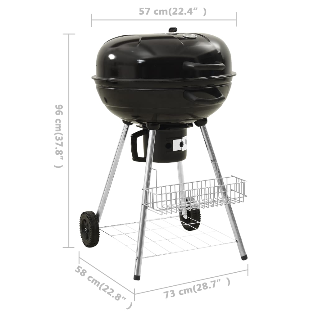 Kogelbarbecue Houtskool 73X58X96 Cm Staal