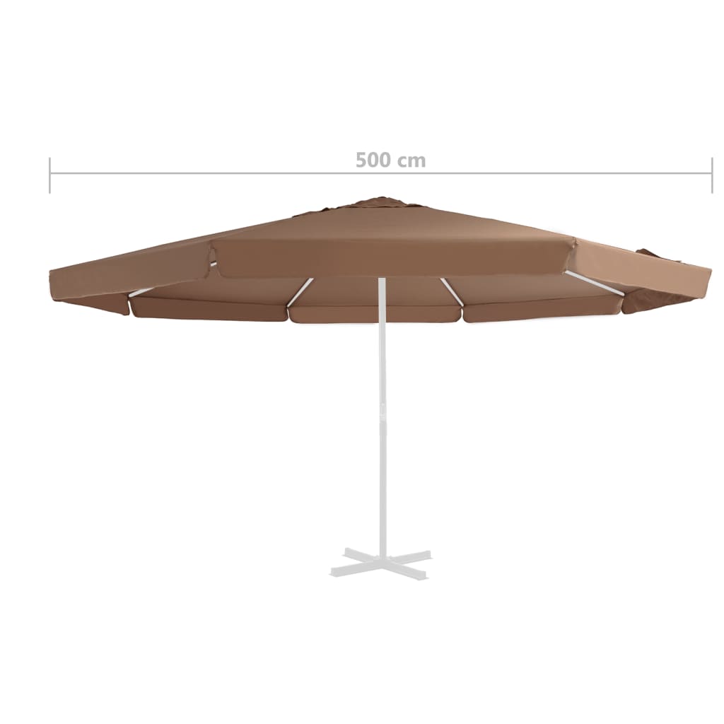 Vervangingsdoek Voor Parasol 500 Cm Zandkleurig