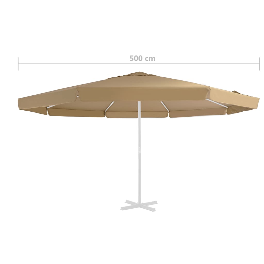 Vervangingsdoek Voor Parasol 500 Cm Taupe