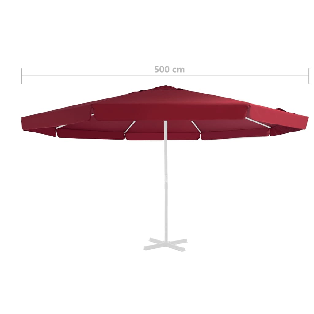 Vervangingsdoek Voor Parasol 500 Cm Bordeauxrood