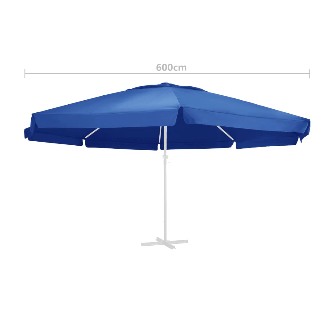 Vervangingsdoek Voor Parasol 600 Cm Azuurblauw