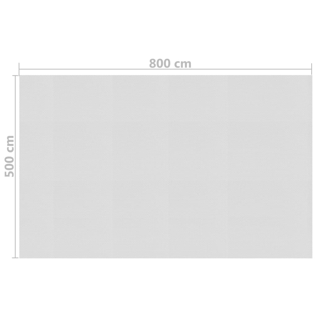 Zwembadfolie Solar Drijvend 800X500 Cm Pe Grijs
